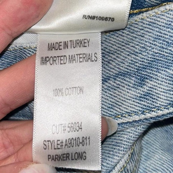 Agolde Parker Long Short Size 23 Women’s Blue - Picture 8 of 9